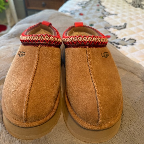UGG Tasman Platform Slippers Chestnut SZ 7 - Picture 2 of 5